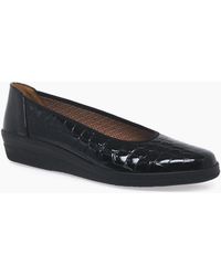 Gabor - Piquet Wide Fit Ballerina Pumps - Lyst