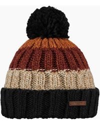 Barts - Wilhelm Cuffed Mixed Knit Knitted Bobble Hat - Lyst