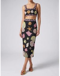 Oceanus - New York Hand-Embroidered Skirt Multi Colour - Lyst