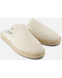 TOMS - Santiago Mule Leather Light Sand Mules - Lyst