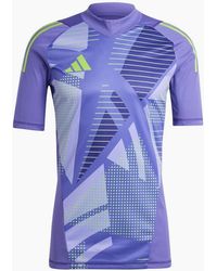 adidas - V-Neck Short Sleeve Slim Fit Jersey Top - Lyst