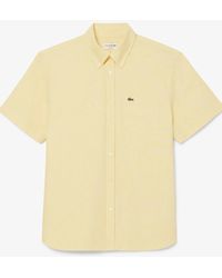 Lacoste - Regular Fit Short Sleeved Oxford Shirt - Lyst