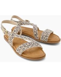 TOMS - Mar Leather Oatmeal Sandals - Lyst