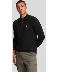 Lyle & Scott - Merino Blend Long Sleeve Polo Shirt - Lyst