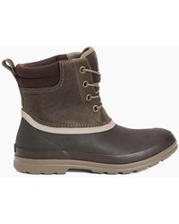 Muck Boot - S Originals Duck Lace Memory Foam Wellington Boots Taupe Dark - Lyst