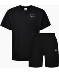 Nike - T Shirts Shorts Set Co Ords Athletic Swoosh Cotton Sportswear Summer Set - Lyst