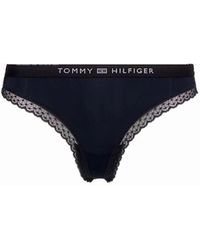 Tommy Hilfiger - Th Tonal Logo Lace Thong - Lyst