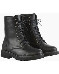 XY London - Ladies River Zip Military Low Heel Combat Boots - Lyst