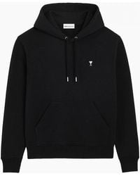 Ami Paris - Loopback Jersey Adc Hoodie - Lyst