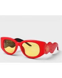 CASABLANCA - Oval Wave Sunglasses Canary - Lyst