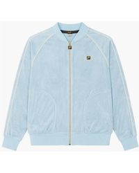 Fila - Fella Velour Track Top Jacket Sterling/Coconut Milk - Lyst