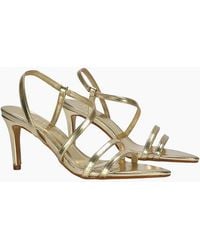 XY London - Ladies Theodora Metallic Strappy Stiletto Heel Sandals - Lyst
