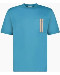 Burberry - 'Ellison' Stripe Pocket T-Shirt - Lyst