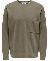 ONLY - Relaxed Fit Crew Neck Long Sleeve Sweatshirt - Lyst