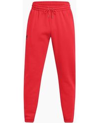 Under Armour - Essential Fleece Solid Patterned Joggers - Lyst