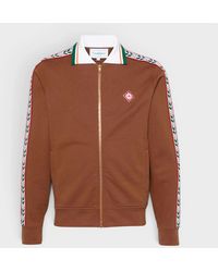 CASABLANCA - Motosport Laurel Tape Zip Through Sweatshirt - Lyst