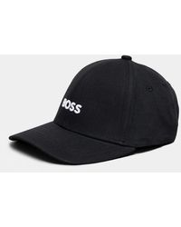 BOSS - Boss Zed Cotton-Twill Six-Panel Cap With Embroidered Logo Nos - Lyst