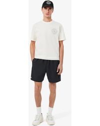 Lacoste - Mid Length Monochrome Swim Trunks - Lyst