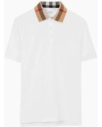Burberry - Vintage Check Print Collar Polo Shirt - Lyst