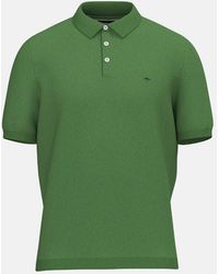 Fynch-Hatton - Fine Knit Air Cotton Polo Shirt Avocado - Lyst