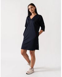 Maison Scotch - V-Neck Sweat Panel Sleeved Dress - Lyst