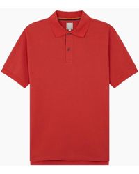 Paul Smith - Str Placket Polo Shirt 23 Coral - Lyst