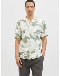 Jack & Jones - Premium Bahamas Print Resort Short Sleeve Shirt Hedge - Lyst