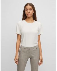 BOSS - Ilyeana Crew Neck Regular Fit T-Shirt - Lyst