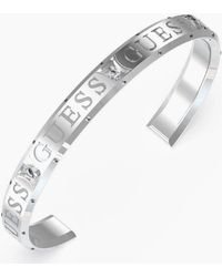 Guess - Bangle Cuff Bracelet With Logo - Lyst