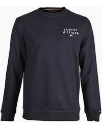 Tommy Hilfiger - Embroidered Logo Track Top Sweatshirt, Desert Sky - Lyst
