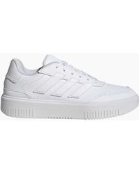 adidas - Ladies Courtblock Platform Trainers - Lyst