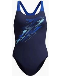Speedo - Ladies Medley Medalist Logo One Piece Swimsuit - Lyst