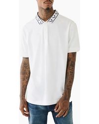 TRUE RELIGION - Polo Shirt Relaxed Fit Branded Collar Ss Pique Polo Shirts - Lyst