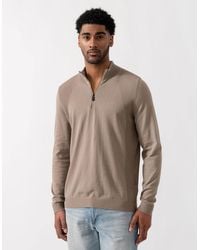 BOSS - Boss Momentum-Lite 1/4 Zip Funnel Neck Jumper - Lyst