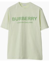 Burberry - London Logo T Shirt Mint - Lyst