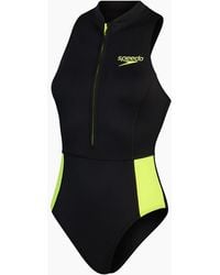 Speedo - Ladies Colour Block Thermal Sleeveless One Piece Swimsuit - Lyst