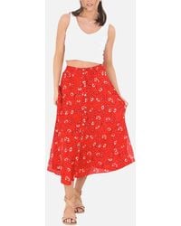 Brave Soul - Zoe Midi Skirts Lightweight Summer Ladies Printed Maxi Skirt - Lyst