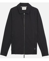 Lyle & Scott - Diagonal Interlock Collared Zip Through - Lyst
