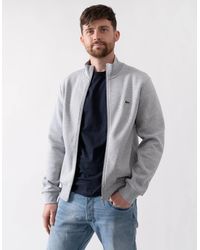 Lacoste - Regular Fit Brushed Fleece Zippered Sweatshirt - Lyst