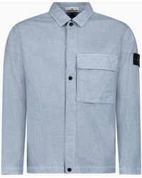 Stone Island - Organic-Look Nylon Panama-Tc Overshirt - Lyst