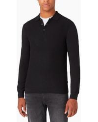 Remus Uomo - Long Sleeve Knitted Polo - Lyst