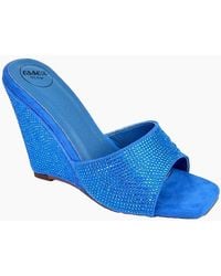 XY London - Ladies Peggie Rhinestone Wedge Mules - Lyst