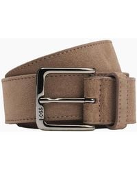 BOSS - Boss Ronnie Suede Belt - Lyst