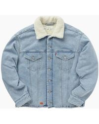 Levi's - Levi's Denim Jacket Sherpa Trucker Woven - Lyst