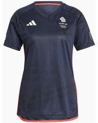 adidas - Team Gb V-Neck Raglan Sleeve Jersey T-Shirt - Lyst