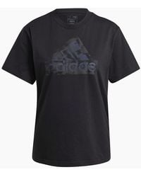 adidas - Logo Print Crew Neck Short Sleeve Jersey T-Shirt - Lyst