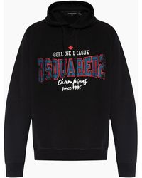 DSquared² - College League Logo Cool Fit Hoodie - Lyst