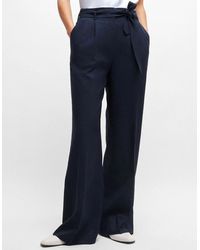 BOSS - Tepiala Wide-Leg Trousers - Lyst