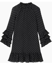 Ro&zo - Petite Beatrix Foil Frill-Sleeve Mini Dress - Lyst