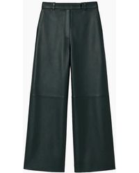 Ro&zo - Dark- Leather Wide-Leg Trousers - Lyst